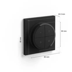Tap Dial vægkontakt, sort Philips Hue|Lysdæmpere