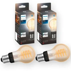New White Ambiance E27 standardpære, 2200K-6500K, 7W, 2-pak Lyskilder|Philips Hue
