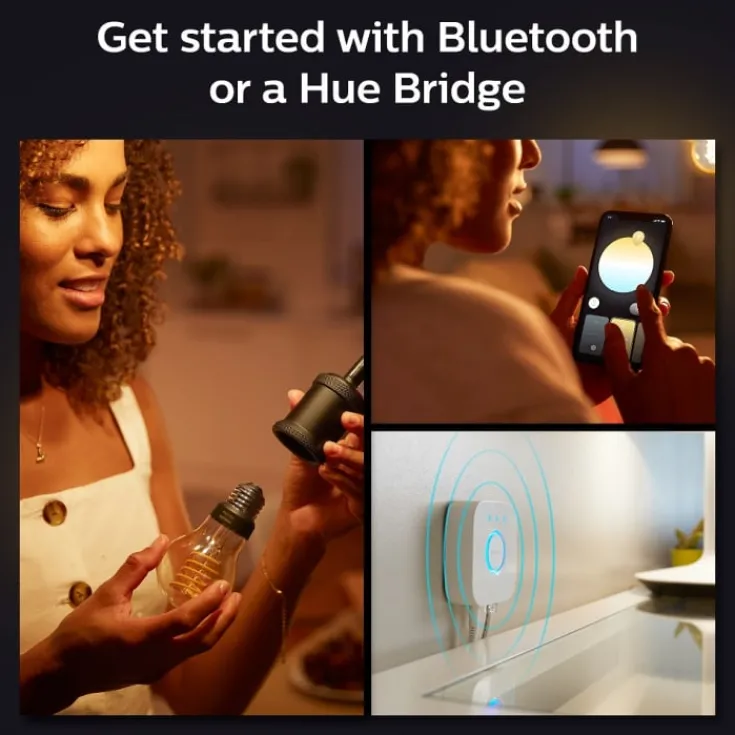New White Ambiance E27 standardpære, 2200K-6500K, 7W, 2-pak Lyskilder|Philips Hue