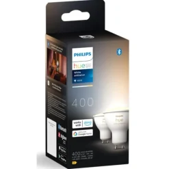Discount White Ambiance GU10 spotpære, 2000K-6500K, 4,2W, 2-pak Lyskilder|Philips Hue