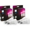Sale White Color Ambiance E27 standardpære, 2000K-6500K, 9W, 4-pak Lyskilder|Philips Hue