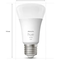 Outlet White E27 standardpære, 2700K, 9,5W, 2-pak Lyskilder|Philips Hue