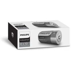 Online Industrial Alkaline D batterier, 10 stk. Batterier|Philips