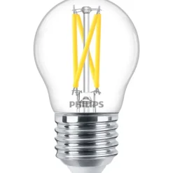 Online Master Dimtone E27 kronepære, 2200K-2700K, Led Pærer|Philips