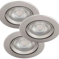 Best myLiving Sparkle indbygningsspot, 2700K, 5W, krom, 3-pak Indbygningsspots|Philips