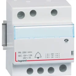 Clearance Ringetrafo AC, 4 modul, 24V/12V Tavletilbehør
