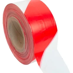 Outlet afmærkningsbånd, rød/hvid, 500 m Tape