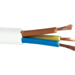 New Rund plastledning PKAJ 3G1,5 mm², , hvid Plastledninger