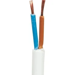 Outlet Rund plastledning PKL 2x0,75 mm², hvid, Plastledninger