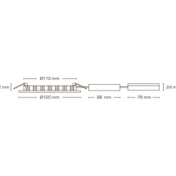 Alisia indbygningsspot, mat hvid, Ø12 cm Indbygningsspots|Scan Products