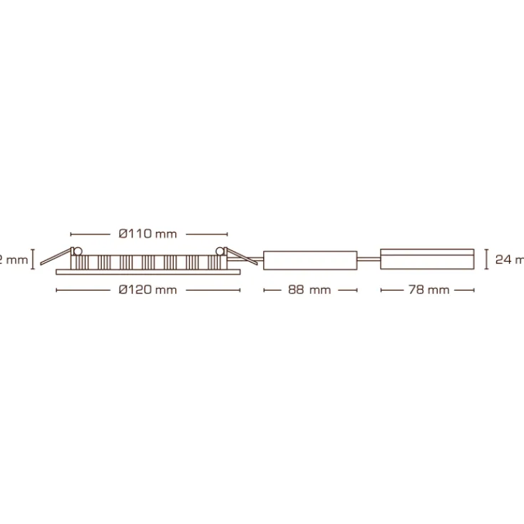 Alisia indbygningsspot, mat hvid, Ø12 cm Indbygningsspots|Scan Products