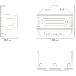 beslag til DIN-skinne, 35 mm Tavletilbehør|Scan Products