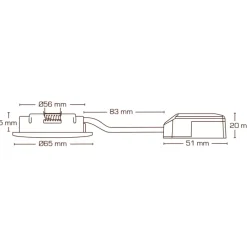 Clearance Claudia Loop indbygningsspot, 2700K, mat hvid Scan Products