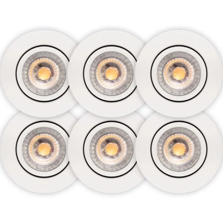 New Luna Low Profile 2.0 indbygningsspot, , mat hvid, 6 stk Indbygningsspots|Scan Products