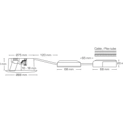 Discount Luna Low Profile 2.0 indbygningsspot, 2700K, mat sort Scan Products