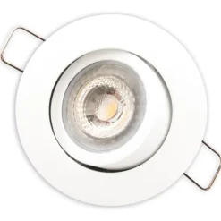 Luna Low Profile 2.0 indbygningsspot, 3000K, mat hvid Scan Products