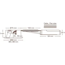 Clearance Luna Low Profile indbygningsspot, 4000K, mat hvid Scan Products