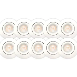 New Luna Quick Install 2.0 indbygningsspot, , mat hvid, 10 stk. Scan Products