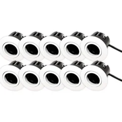 New Luna Quick Install 2.0 indbygningsspot, GU10, mat hvid, 10 stk Indbygningsspots|Scan Products