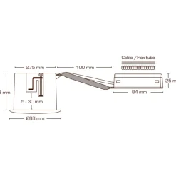 Outlet Luna Quick Install udendørs indbygningsspot, 2700K, Udendørs Spots|Scan Products