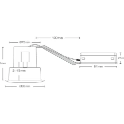 Hot Luna Quick2Light indbygningsspot, GU10, Scan Products