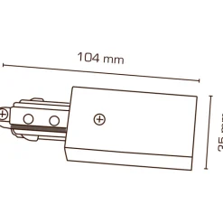 Discount Mita 1F tilslutning, sort, Strømskinner|Scan Products