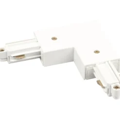 Outlet Mita 1F vinkelsstykke, hvid, Strømskinner|Scan Products