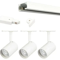 Online Mita strømskinne med skinnespots, tilslutning & endestykke, Strømskinner|Scan Products