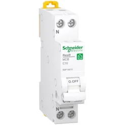 New Schneider automatsikring C Resi9 XP, 1P+0, Schneider Electric|Tavlekomponenter