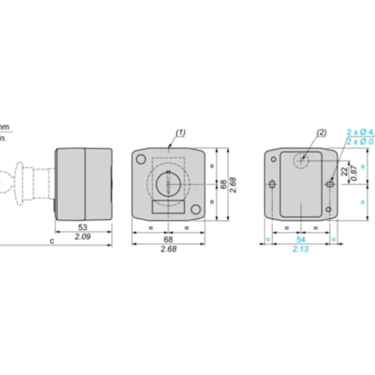 Outlet Schneider Harmony XALK nødstopknap med nøgle, 1NO+2NC Sikkerhedsafbrydere & Nødstop|Industrimateriel