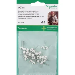 Outlet Schneider TC kabelclips 25 stk, hvid, Kabelclips- & Bøjler