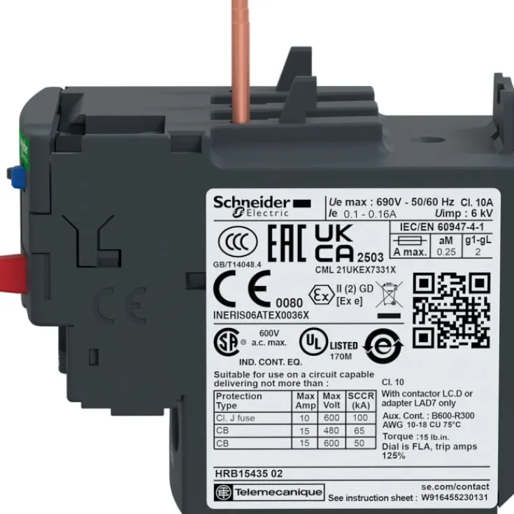 Online Schneider TeSys LRD06 termorelæ, Schneider Electric|Tavlekomponenter