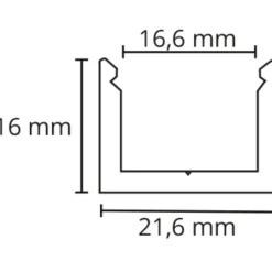 Clearance SG StripLine 1,8m LED skinne til påbyg, Led Skinner