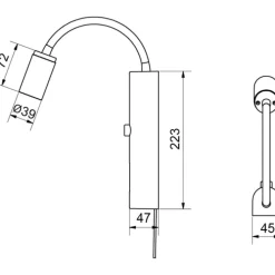 Best SG Tube væglampe med USB, 2700K, Væglamper