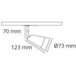Hot SG Zip Glas 1F skinnespot, dimtowarm, Skinnespots