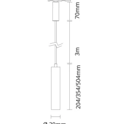Outlet SG Zip Tube Micro 1F skinnependel, 4000K, sort Skinnespots
