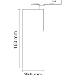 Clearance SG Zip Tube Mini 1F skinnespot, justerbar , Skinnespots