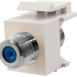 Online keystone F-connector, 3GHz, 75 Ohm, hvid Udtag & Konnektorer