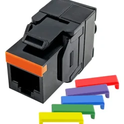 RJ45 Keystone konnektor CAT5E, uskærmet , Udtag & Konnektorer
