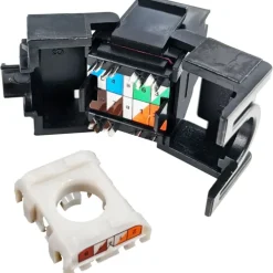 RJ45 Keystone konnektor CAT5E, uskærmet , Udtag & Konnektorer