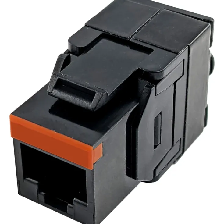 RJ45 Keystone konnektor CAT5E, uskærmet , Udtag & Konnektorer