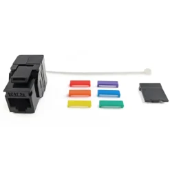 RJ45 Keystone konnektor CAT5E, uskærmet , Udtag & Konnektorer