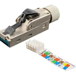 Hot RJ45 Keystone konnektor, CAT6/6A/7A, Netværksstik