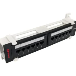 Discount RJ45 Patchpanel 12 port loaded, CAT6, til væg Udtag & Konnektorer