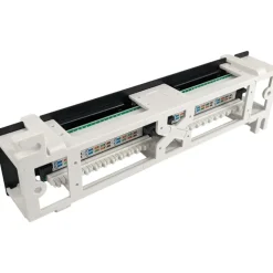 Discount RJ45 Patchpanel 12 port loaded, CAT6, til væg Udtag & Konnektorer