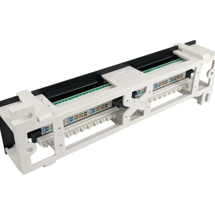 Discount RJ45 Patchpanel 12 port loaded, CAT6, til væg Udtag & Konnektorer