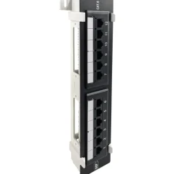 Discount RJ45 Patchpanel 12 port loaded, CAT6, til væg Udtag & Konnektorer