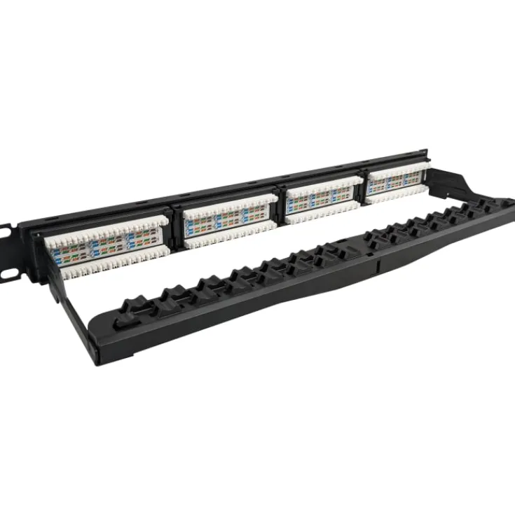 Sale RJ45 Patchpanel Rack 24 Porte loaded, CAT6, uskærmet Udtag & Konnektorer