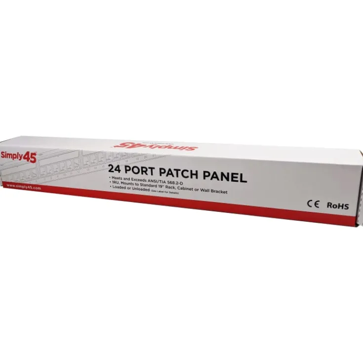 Sale RJ45 Patchpanel Rack 24 Porte loaded, CAT6, uskærmet Udtag & Konnektorer