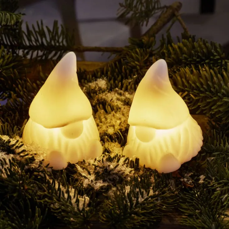 Hot Coco nisse med lys, 10 cm, 2-pak Julepynt Med Lys